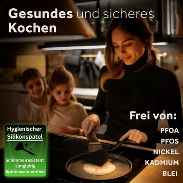 Сковорода для крепів ZWIEGER з дозатором тіста – антипригарна сковорода для панкейків Induktion 26 см, сковорода для панкейків, яку можна мити в посудомийній машині – з нержавіючою сталлю по всій поверхні, підходить для всіх типів плит – без PFOA та PFOS,