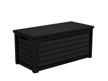 Ящик для зберігання садовий Koll Living Gartenbox 623л, чорний - міцний, з газовими амортизаторами, витримує до 272 кг
