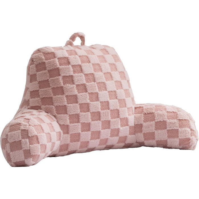 Підголовник Aimuan з трикутним вигином, картатий, для відпочинку в ліжку, підтримка спини, з підлокітниками, для читання та відпочинку, зелений, великий