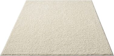 Килим лисячий волохатий килим з високим ворсом, довгим ворсом, для вітальні, спальні, однотонний, не вимагає особливого догляду, протиковзкий, висота ворсу 30 мм, антрацит, (50 х 100 см, кремовий (волохатий))
