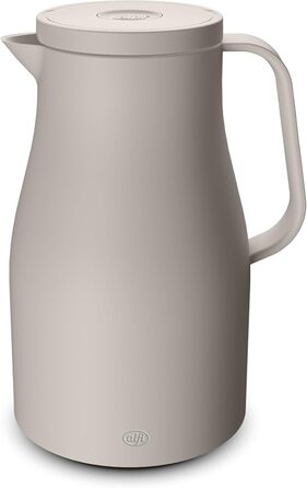 Термос Alfi ECONSCIOUS 1.0л з термоізоляційним вкладишем з біопластику, гігієнічний, з поворотним кришкою та кнопкою, для зручного наливання однією рукою, ідеальний для кави та чаю, без BPA (Oatmeal Beige)