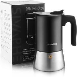 Espressokocher Sivaphe Induktion, 450 мл, нержавіюча сталь, для 9 порцій, без алюмінію