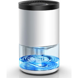 Електричний осушувач повітря без контейнера, 1000 мл, компактний, тихий, з автовимкненням, портативний, для офісу, спальні, ванної кімнати, білий