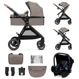 Дитяча коляска Kinderkraft ESME 3-в-1: комплект, до 22 кг, автокрісло I-size, бежевий колір