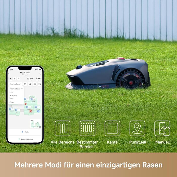 Робот-газонокосарка Dreame з 3D LiDAR, бездротова установка, точна навігація до 1000 м², розумне уникнення перешкод, керування через додаток, покращені колеса, U-подібне косіння, швидка зарядка