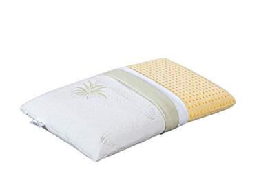 Ортопедичні подушки EVERGREENWEB 2 шт. з в'язко-еластичної піни (віскошауму) 40x70x12 см, з чохлом з алое вера. Зроблено в Італії. Медичний пристрій.