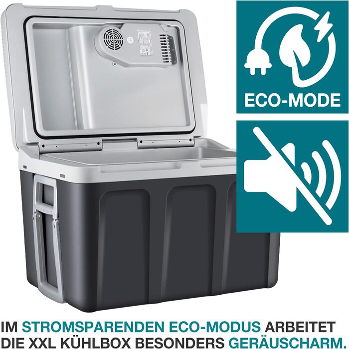 Термобокс електричний 2-в-1 TOM XXL 40л з охолодженням та підігрівом на колесах (230V/12V) для авто, кемпінгу, трейлера - сірий + подарунок