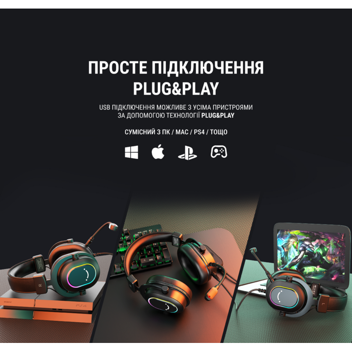 Гарнітура Fifine RGB H6P