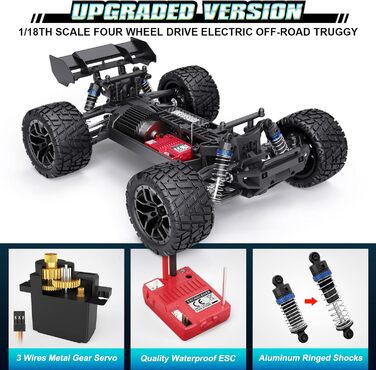 Радіокерований позашляховик HBX 1:18 4WD 36+ км/год Monster Truck RC Truggy Водонепроникний RTR