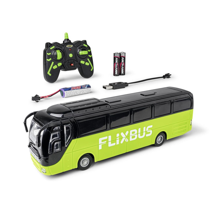 Автобус на радіокеруванні Carson FlixBus 2.4GHz 1:64, іграшка для дітей від 8 років, барвистий