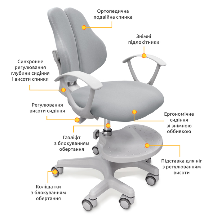 Дитяче крісло Evo-kids Mio-2 G (арт.Y-408 G)