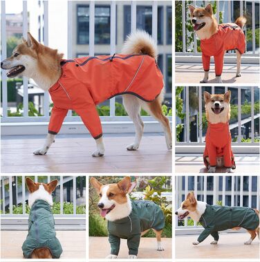 Куртка для собак Водонепроникний макінтош для вулиці (помаранчевий, XL)