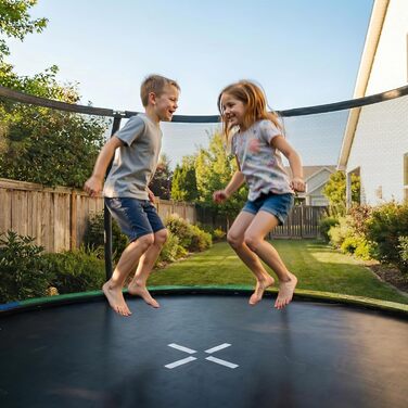 Батут JUMMICO садовий Ø360 см з сіткою безпеки та захисним покриттям для дітей, кольоровий