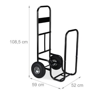 Візок для дров Relaxdays з повітряними колесами