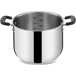 Каструля Lagostina Praktischer Kochtopf 22 см, сіра, нержавіюча сталь 18/10, для індукційних плит