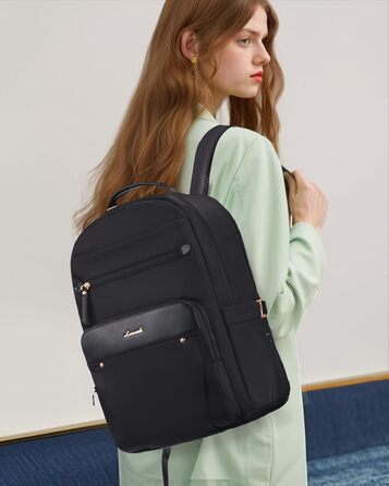 LOVEVOOK Рюкзак для ноутбука, чорний, 15.6 дюймів: водонепроникний, для роботи, навчання, подорожей