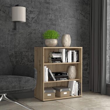 Книжкова шафа Newroom Shelf Artisan Oak Modern - 73,7x85,5x34,8 см (ШxВxГ) - Шафа з стоячою полицею - Lucius.Sixteen Кабінет Вітальня 09- Полиця V5