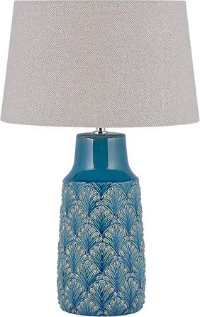 Декоративна настільна лампа Beliani Thaya, кераміка/поліестер, блакитна