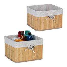 Набір кошиків для зберігання Relaxdays з бамбука