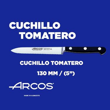 Набір кухонних ножів Arcos Clasica (6 предметів) з блоком - 4 ножі + кухонні ножиці + точилка - нержавіюча сталь NITRUM, ручки POM, дерев'яний блок