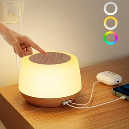 Приліжковий світильник Touch Dimmable, зарядка 20 Вт, 8 кольорів, 3 режими, нічник з таймером