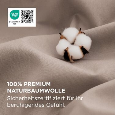 BEDSURE Комплект постільної білизни 135x200 з бавовни 4-х частинний - комплект постільної білизни, 2 наволочки 80x80 см, Oeko-TEX, колір хакі