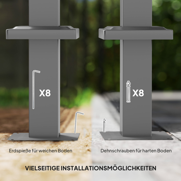 3x3 м Пергола для саду зі знімним дахом, павільйон, навіс для затінку, UPF30+, бежевий