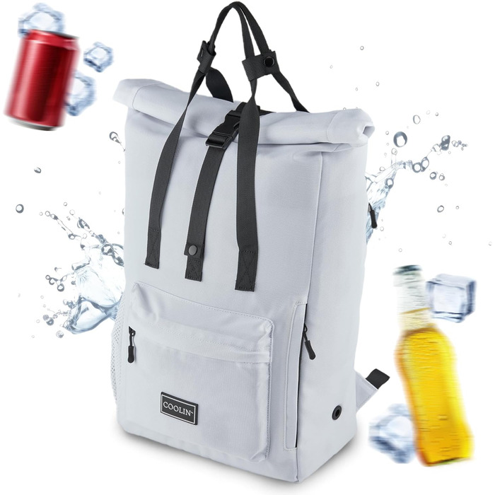 Терморюкзак Coolin' Kühlrucksack 30L: 30 літрів, білий, з відділенням для охолодження. Ідеальний для пікніків, пляжу та походів.