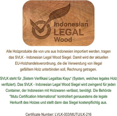 Пуф Divero Saipan з масиву Суар, ручної роботи, колір коричневий
