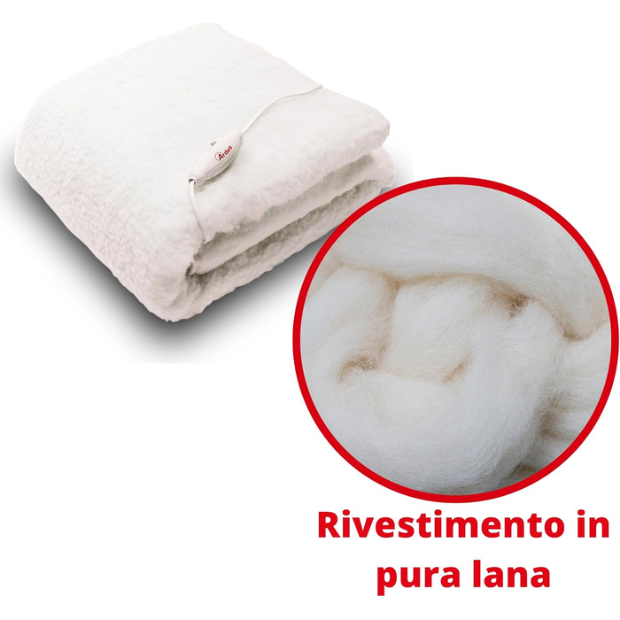 Електрична ковдра ARDES MORPHEO для двоспального ліжка - регульована температура, 100% поліестер, біла