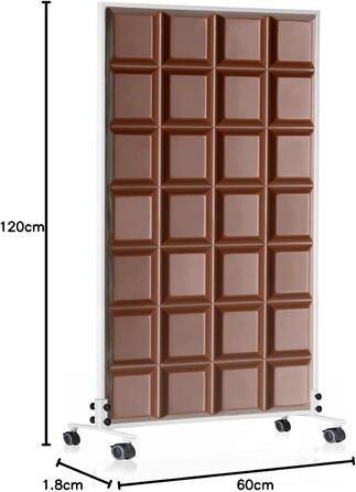 Інфранічний обігрівач Könighaus Standgerät - att: Економія енергії, обігрів за 2 хвилини, термостат, мобільний, з мотивом малярства (1200 Вт, шоколадний)