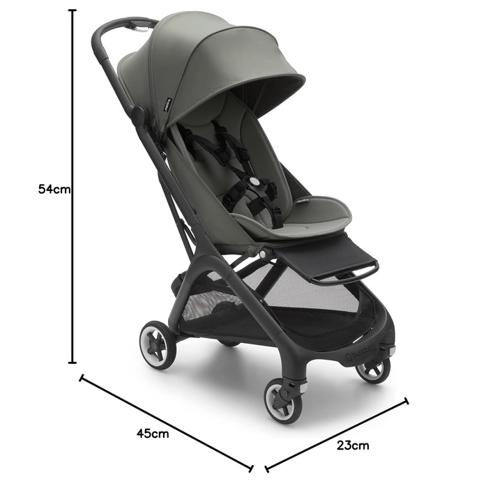 Дитяча коляска Bugaboo Butterfly: ультракомпактна, легка, зручна, для міста, з великим об'ємом багажника, колір Forest Green