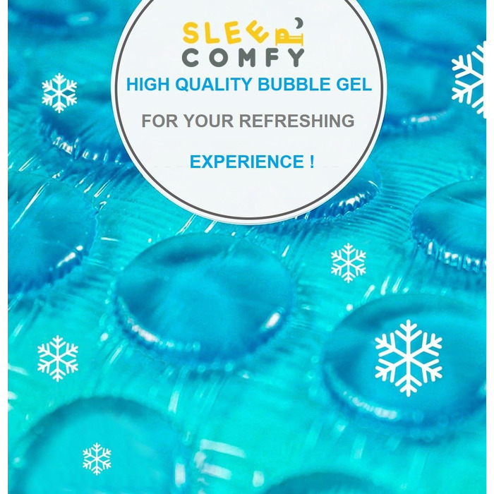 Подушка для сну Comfy Premium Gel Memory Foam: подушка для тих, хто спить на боці, з гелевим охолодженням, 60x40x14/12 см