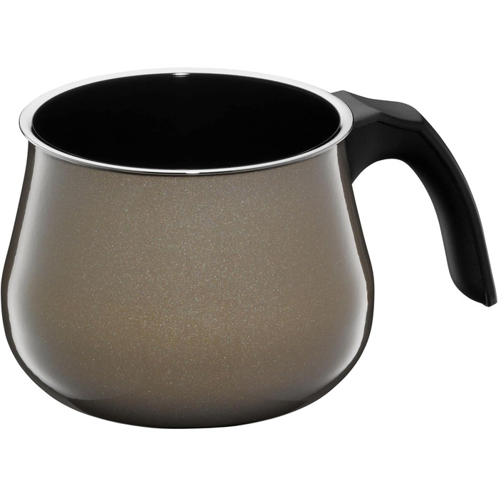 Каструля WMF Fusiontec Mineral Milchtopf з кришкою Gladeckel 12 см, для приготування молока, індукційна, з високотехнологічної кераміки, жароміцна, стійка до подряпин, колір: коричневий