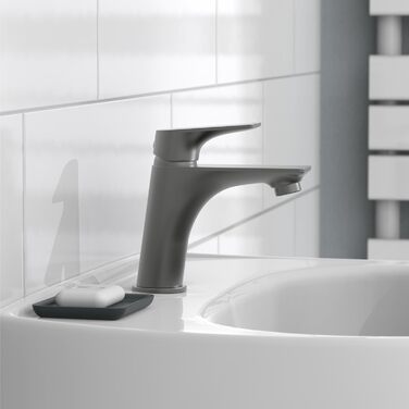 Змішувач для ванної кімнати SCHÜTTE BOSTON - однозахватна модель з нержавіючої сталі (графіт)