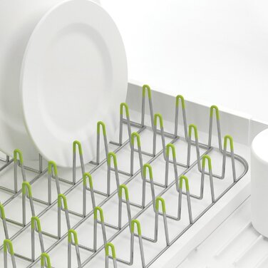 Регульована сушарка для посуду біла зелена Extended Joseph Joseph