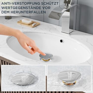 Змішувач для ванної кімнати FORIOUS водоспад, одноручний, з виливом 80 мм, хромований, економний, для ванної та туалету