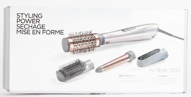 Щітка для гарячого повітря BaByliss Air Style 1000, 4 насадки, іонна технологія, 1000 Вт, AS136E