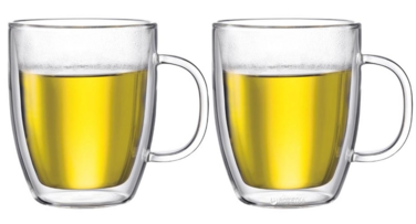Набір чашок з подвійними стінками Bodum Bistro 0,45 л, 2 шт, прозорий (10606-10)