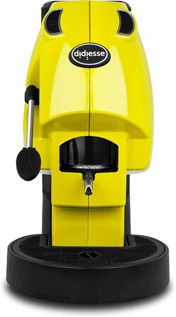Кавомашина Didiesse Baby Frog Pad – компактна, 450 Вт, з підставою для паді, 1,5 л бак (білий, лимонно-жовтий)