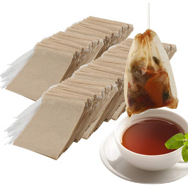 Одноразові чайні пакетики NEPAK, 600 шт., оригінальні кольорові чайні пакетики з фільтрувального паперу для розсипного чаю, порожні (6 * 8 см)