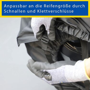 Сумки для шин Goodyear з 600D поліестеру, чорні, водовідштовхувальні, захист від УФ, набір 4 шт.