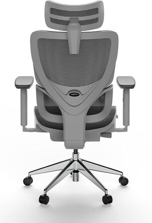 Офісне крісло Ergolutions Senta FX Mesh - ергономічне, з регульованою 3D підголівником, сітчасте, дихаюче, для великих людей, 7 років гарантії, сертифіковане BIFMA, висота сидіння 53-62 см