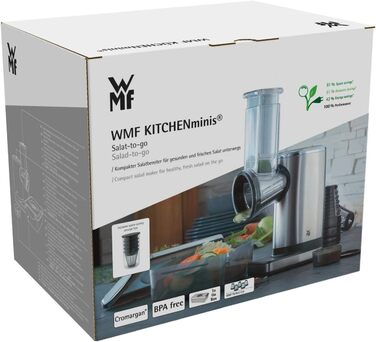 Електричний салатник WMF Küchenminis для приготування салатів, набір з 5 насадок, включаючи контейнер для салатів