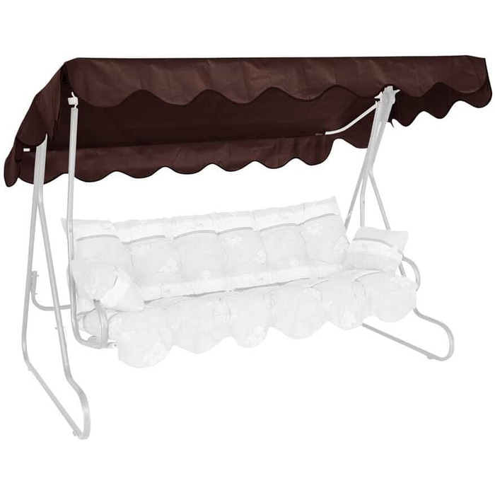 Тент ANGERER Sonnendach для гойдалки типу Hollywood, PE-тканина, 210 x 145 см, коричневий