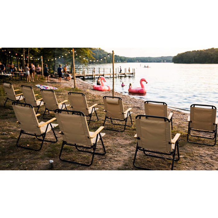 Міцний та зручний металевий садовий стілець для тераси та двору