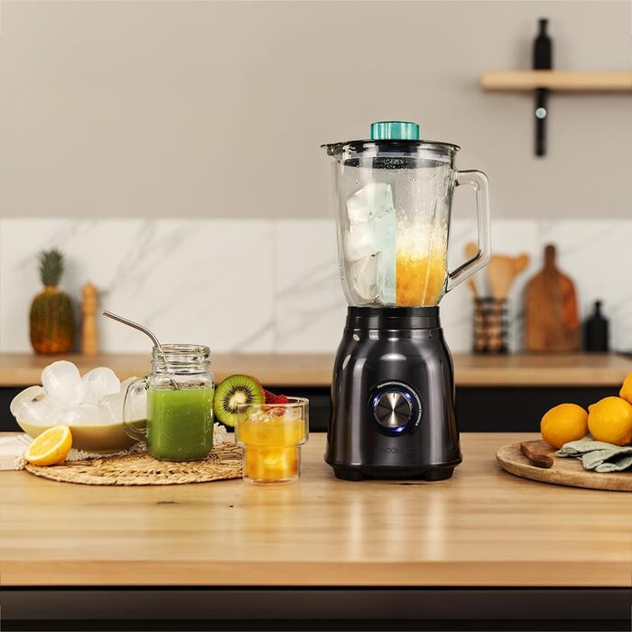 Cecotec Standmixer Power Black Titanium 2500MAX Go: 2500 Вт, титанове покриття, 1,8 л, 5 швидкостей + пляшка