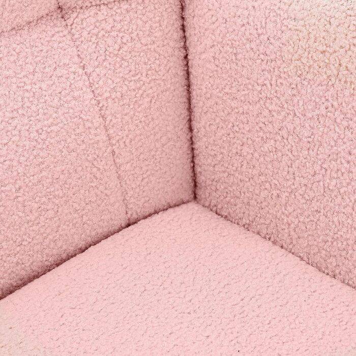 Крісло-гойдалка Liuyoyo з високою спинкою, комфортне крісло з м'яким сидінням, для спальні, офісу, читання, сучасний дизайн (Рожевий)