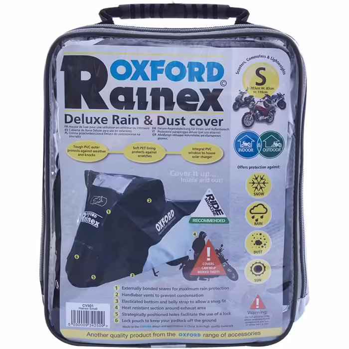 Дощовий чохол Oxford CV504 Rainex Deluxe, універсальний, чорний, розмір XL