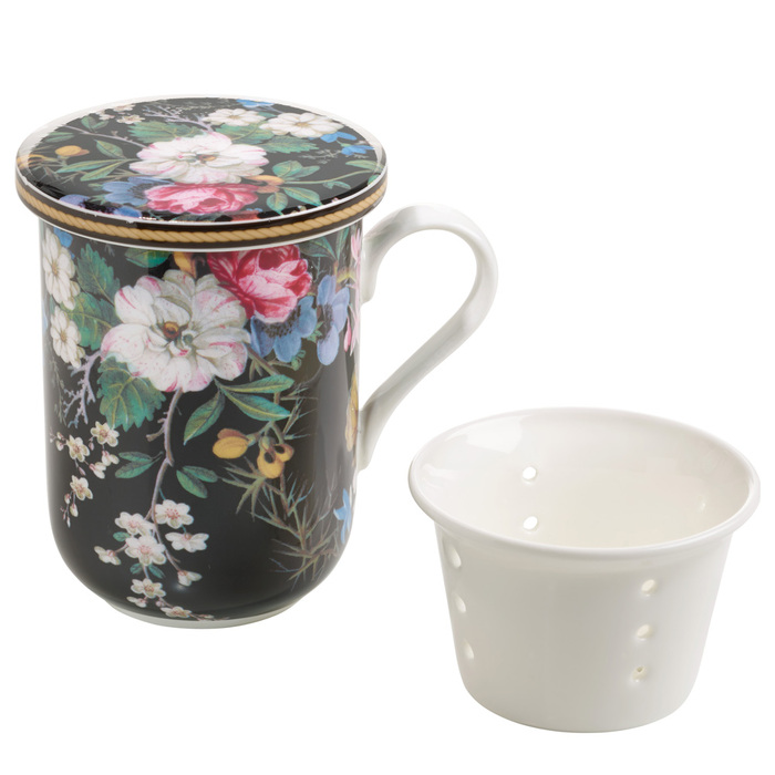 Кухоль для заварювання чаю Maxwell & Williams Midnight Blossom KILBURN, фарфор, 11 х 8,5 х 11 см, 340 мл